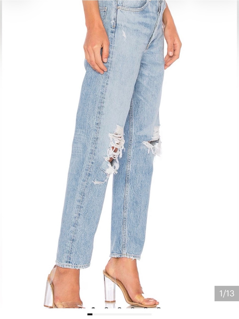 Agolde 90’s High-Rise Distressed Straight Jeans